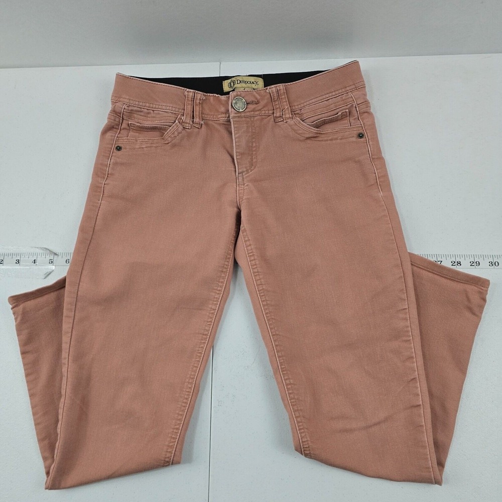 Democracy ab technology pants pink salmon womens slim‎ skinny size 4 4836
